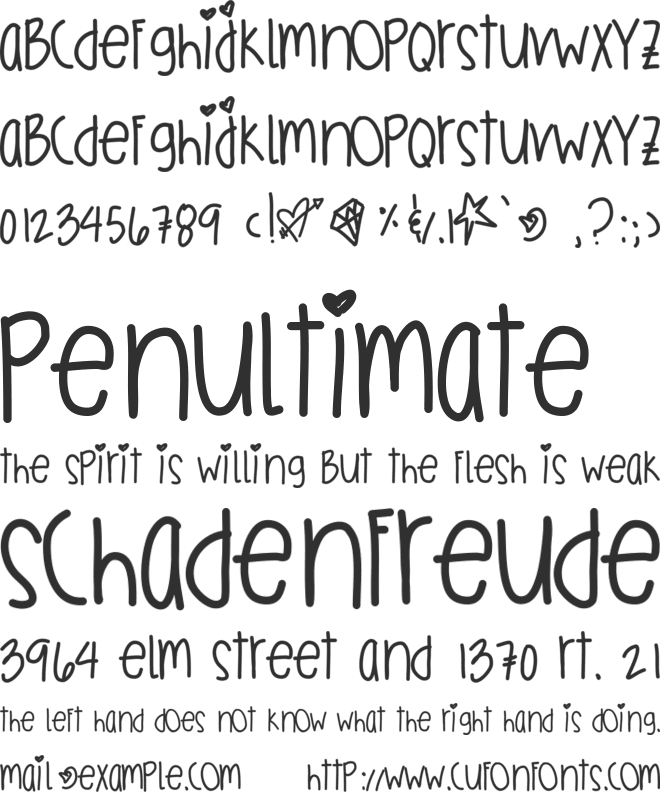 GingerCookies font preview