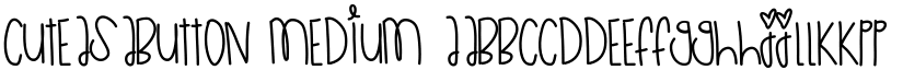 CuteAsAButton Medium font