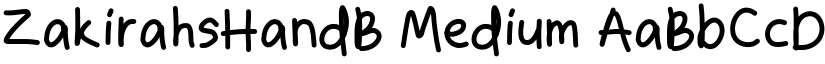 ZakirahsHandB Medium font