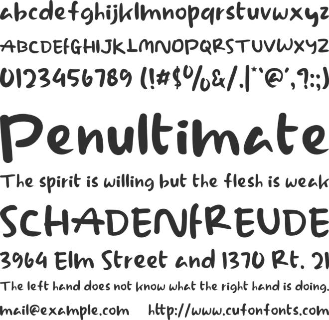 crufty craf font preview