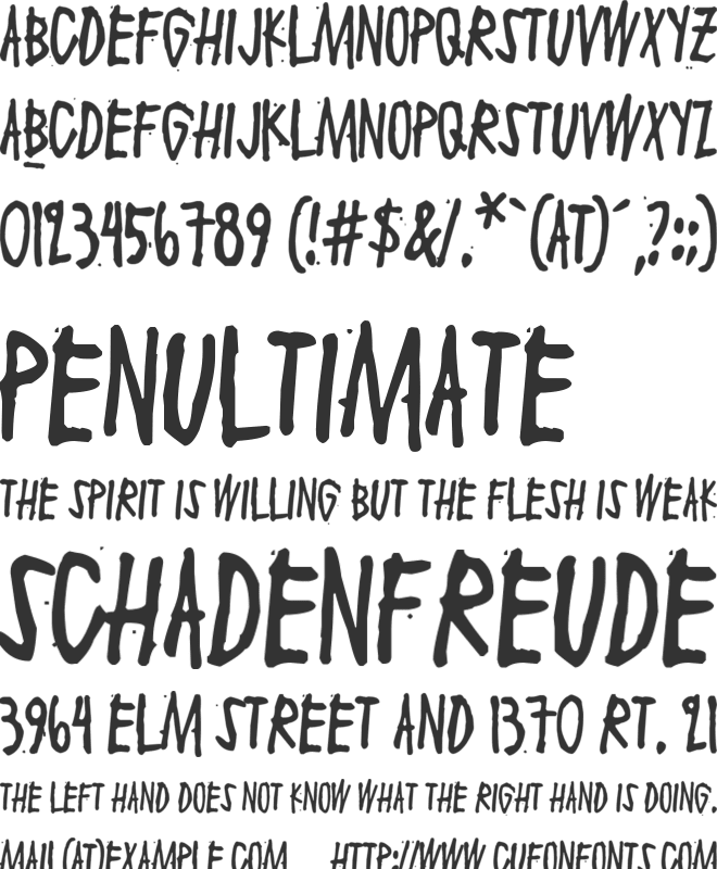 Maaliskuu font preview