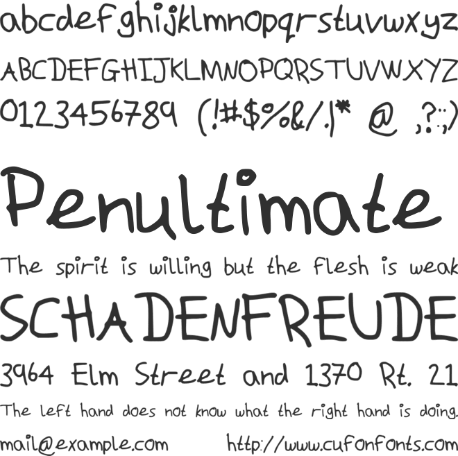 Macshandwriting font preview