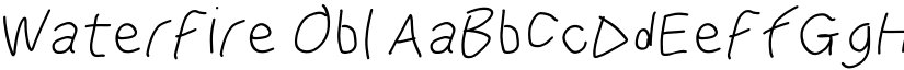 WaterFire Obl font