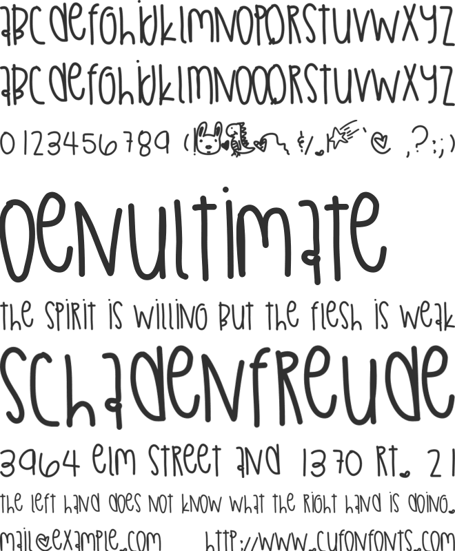 AbstractThing font preview