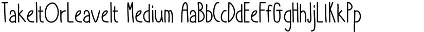 TakeItOrLeaveIt font download