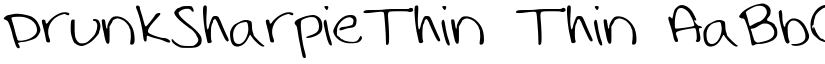DrunkSharpieThin font download