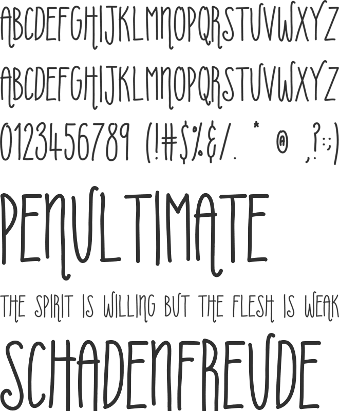 Uberfriends font preview