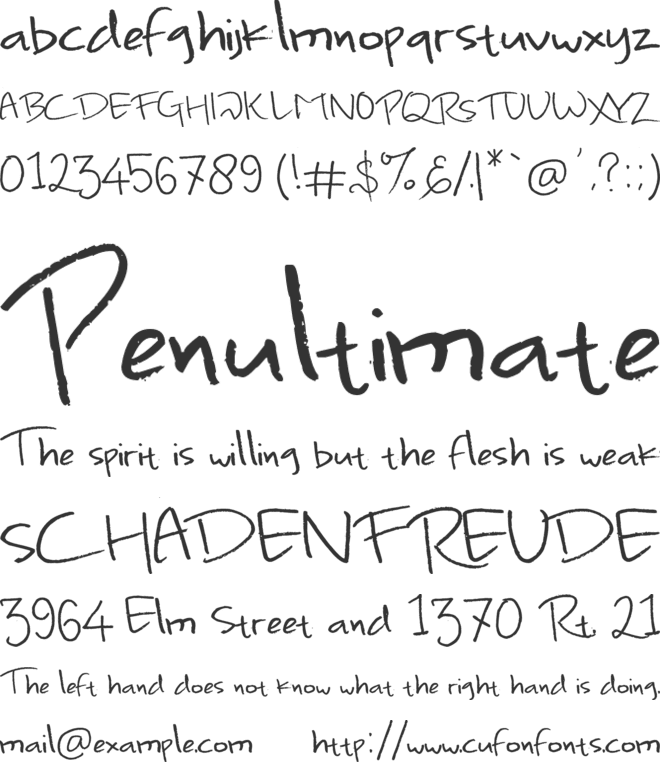 One Day in Malangbong font preview