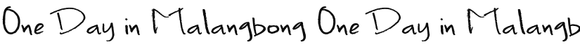 One Day in Malangbong font download