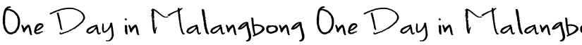 One Day in Malangbong font download