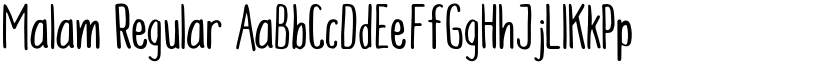 Malam Regular font