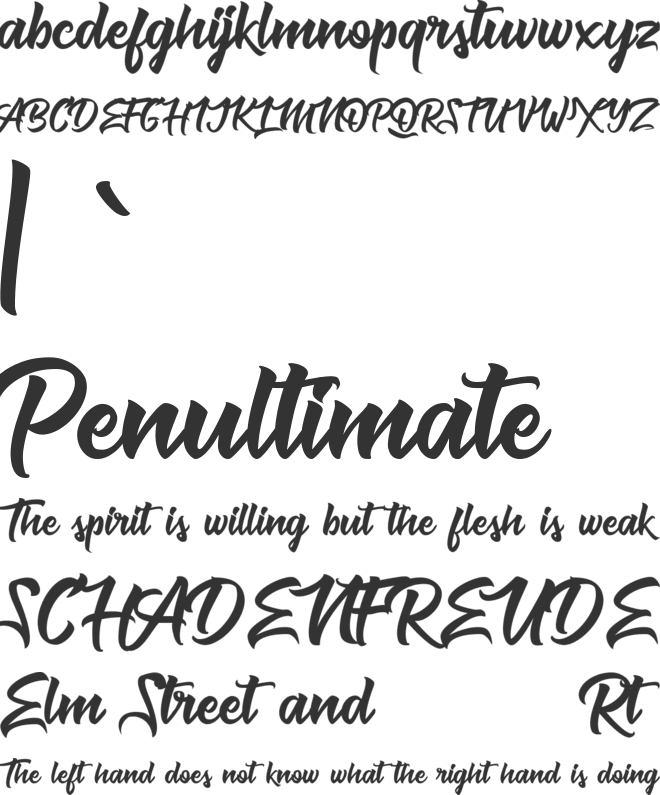 Muskaters font preview