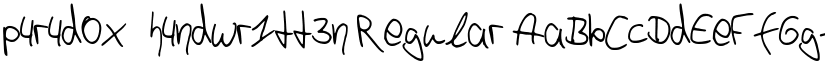 p4r4d0x_h4ndwr1tt3n font download