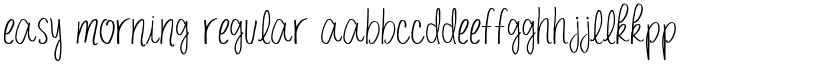 easy morning Regular font