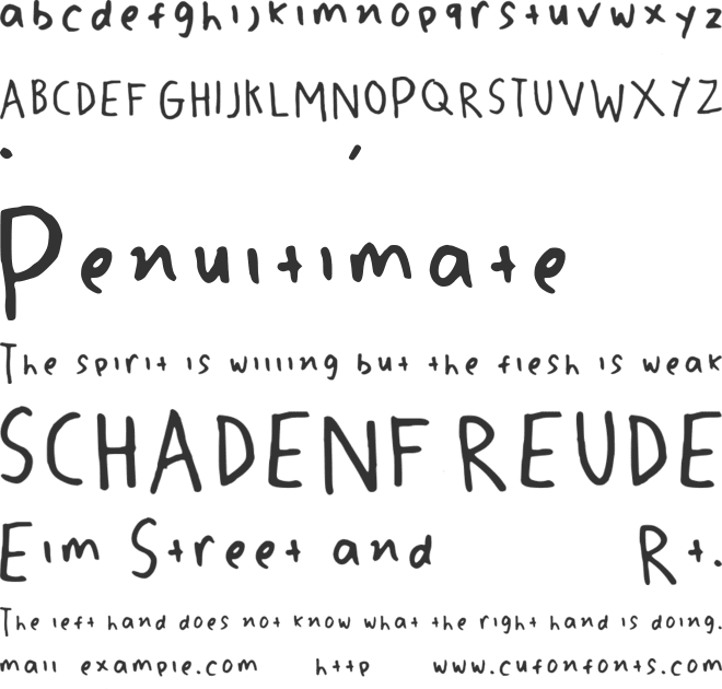 ziva Calligraphr font preview
