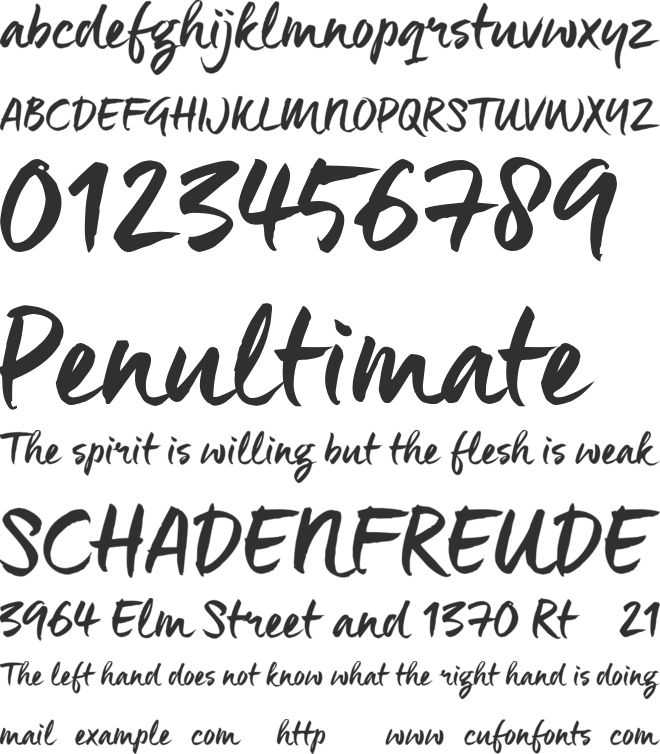 Maneo_TRIAL font preview