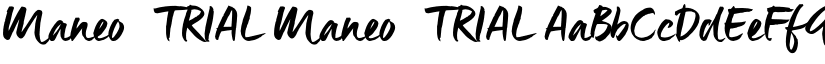 Maneo_TRIAL font download