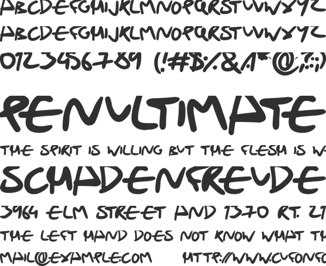 Drunk Handwriting font preview