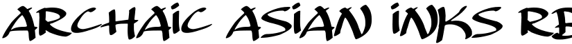 Archaic Asian Inks Regular font