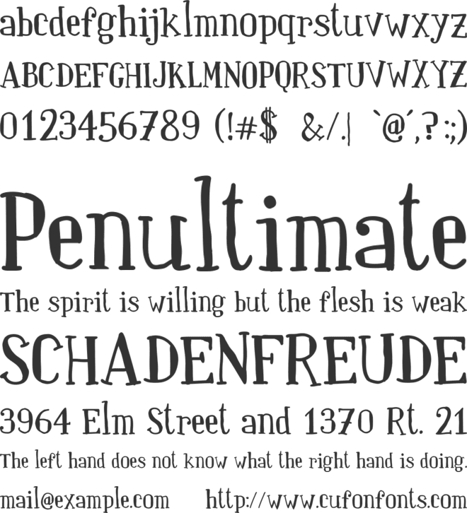Paquita font preview