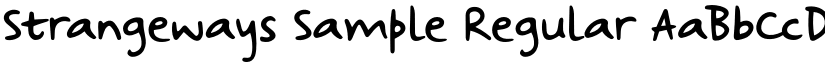 Strangeways Sample Regular font