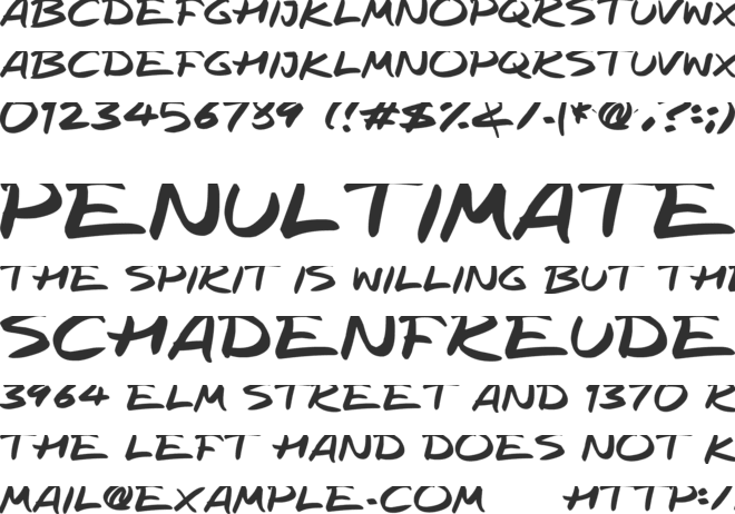 Rapid Inks font preview