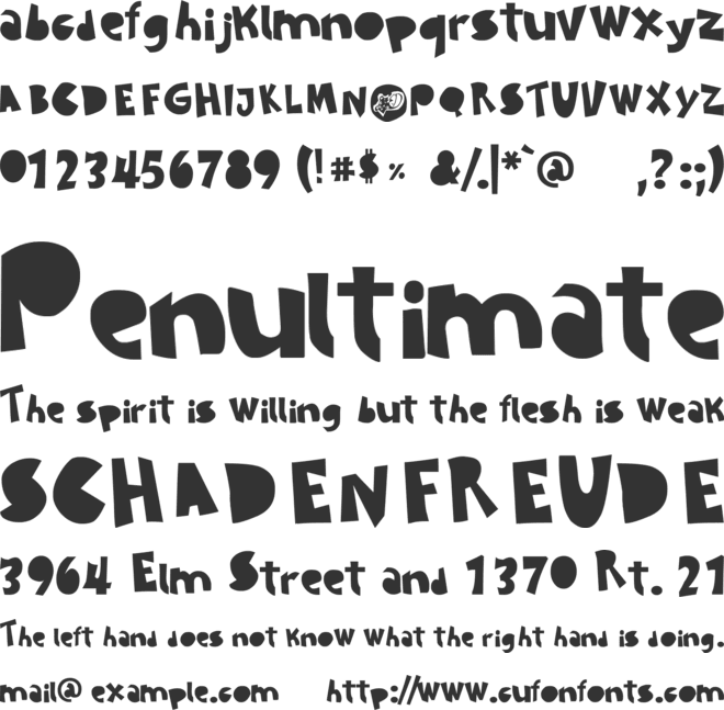 Sustainable Amazon font preview