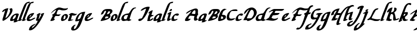Valley Forge Bold Italic font