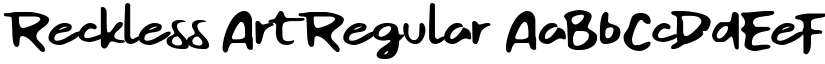 Reckless Art Regular font