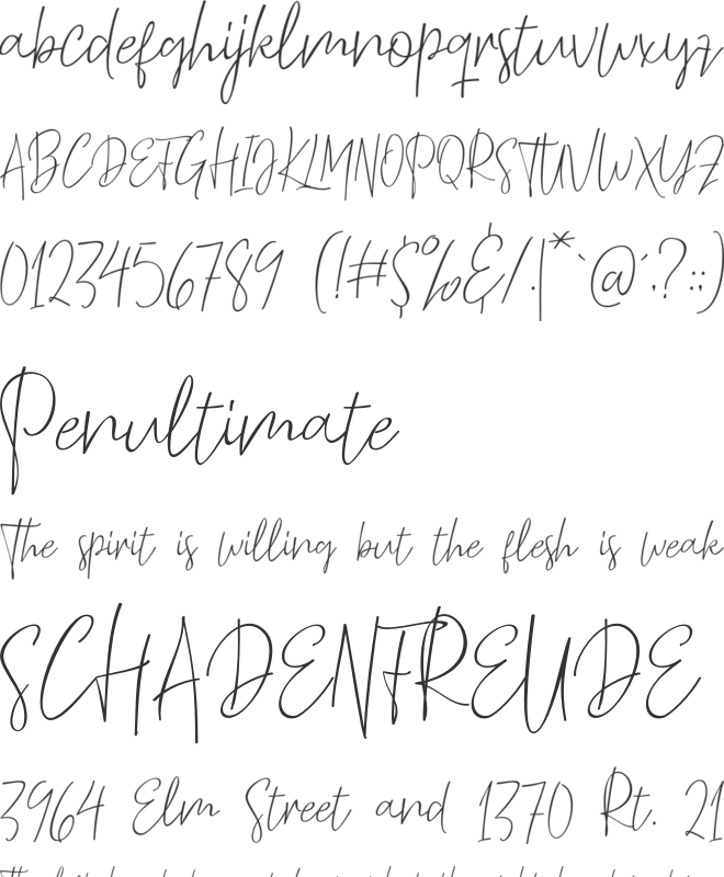 Thousand Script font preview