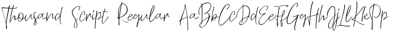 Thousand Script Regular font