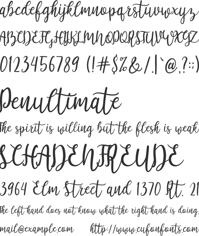 Aleysia font preview