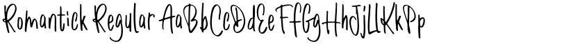 Romantick Regular font