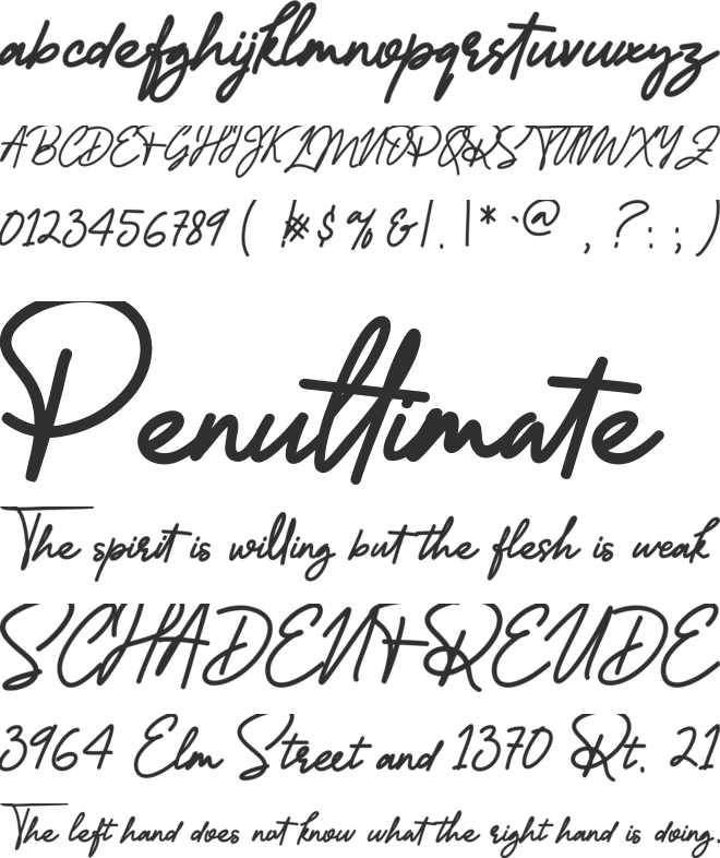 Reallishmy font preview