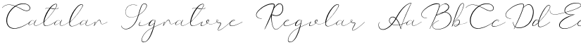 Catalan Signature Regular font