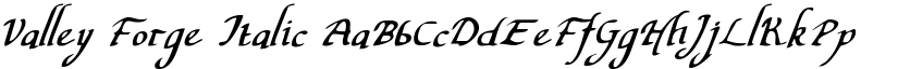 Valley Forge Italic font