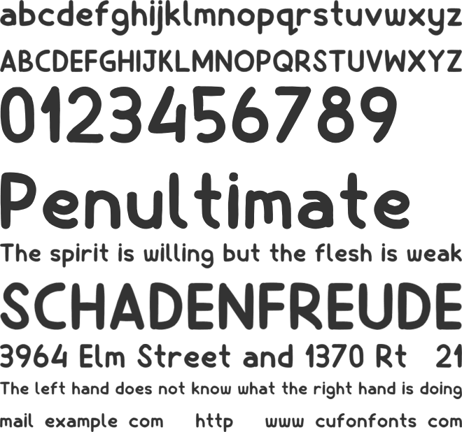 Billiony font preview