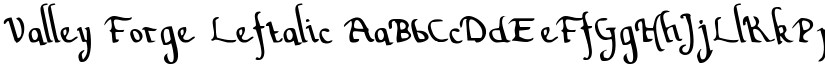 Valley Forge Leftalic font
