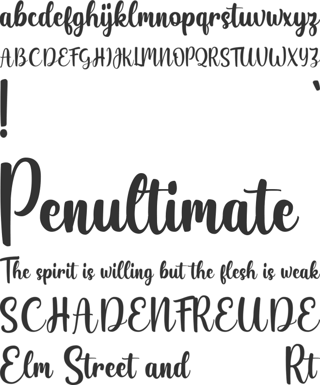 Belladia-Demo font preview