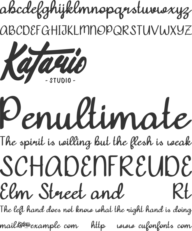 Calliandra-Demo font preview