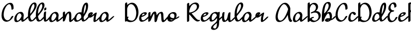 Calliandra-Demo Regular font