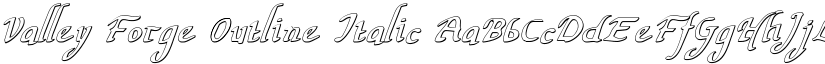 Valley Forge Outline Italic font