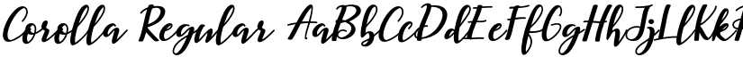 Corolla Regular font