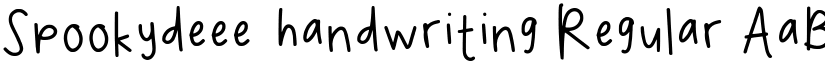 Spookydeee_handwriting Regular font