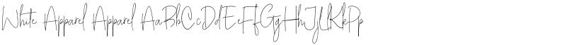 White Apparel Apparel font