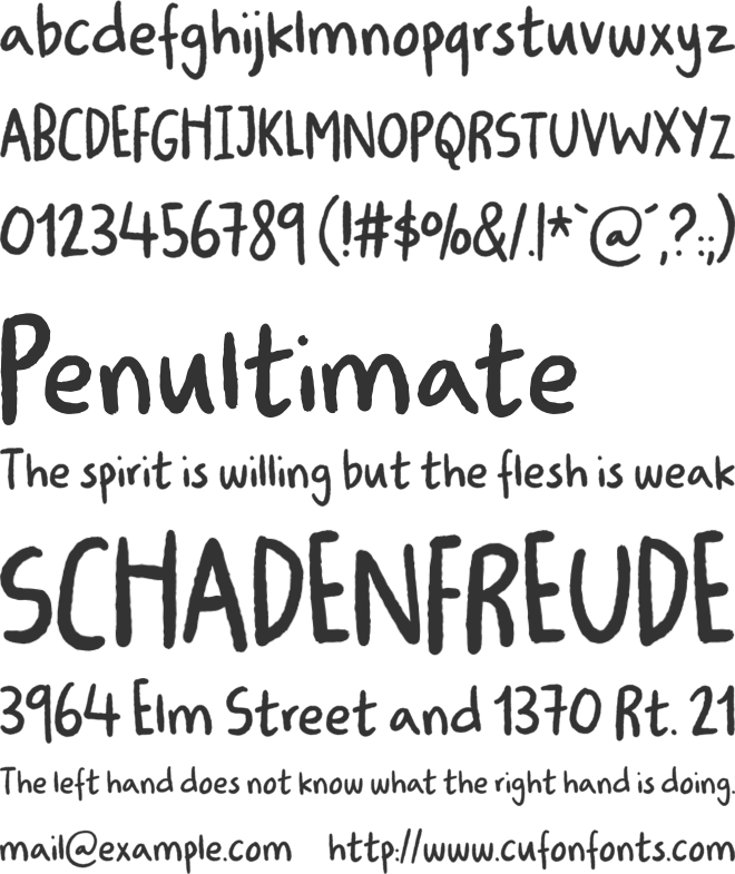 Ugiftig DEMO font preview
