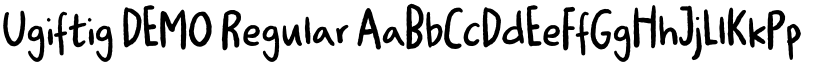 Ugiftig DEMO Regular font
