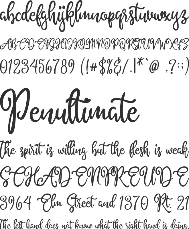 alyssum demo font preview