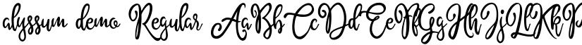 alyssum demo Regular font