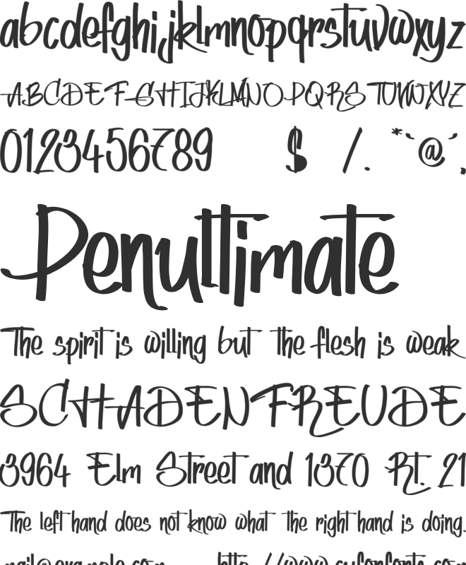Indy Women font preview